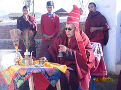 Rimpoche Performs Ceremonial Ritual